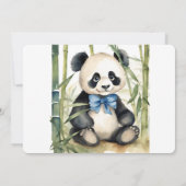 Invitation Bébé Panda ours Garçon Baby shower d'attente préma (Dos)