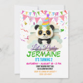 Invitation Bébé Panda Pliée | Mignon Origami (Devant)