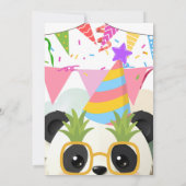Invitation Bébé Panda Pliée | Mignon Origami (Dos)