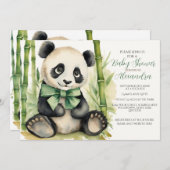 Invitation Bébé Panda Unisex Baby shower d'attente précoce (Devant / Derrière)