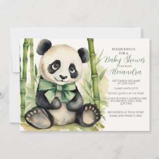 Invitation Bébé Panda Unisex Baby shower d'attente précoce