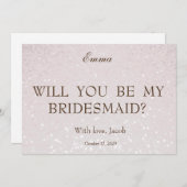 Invitation Bébé Parties scintillant rose Serez-Vous Ma Servan (Devant / Derrière)