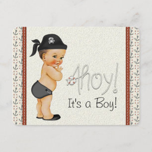 Invitation Bébé petit garçon pirate, Shower nautique