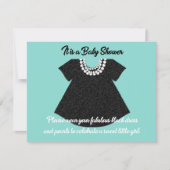 Invitation BÉBÉ Petite robe noire Baby shower (Devant)