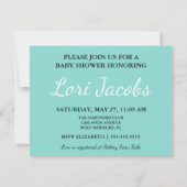 Invitation BÉBÉ Petite robe noire Baby shower (Dos)