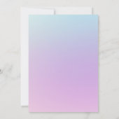 Invitation Bébé pourpre dans le Baby shower d'aquarelle en fl (Dos)