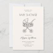 Invitation Bébé poussette (Devant)