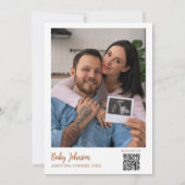 Invitation Bébé prépare un code QR de photo de douche de café (Dos)