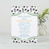 Invitation Bébé Prépayé Garçon Douche de Foot (Debout devant)