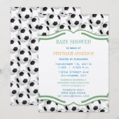 Invitation Bébé Prépayé Garçon Douche de Foot (Devant / Derrière)