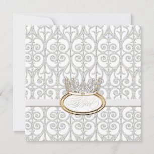 Invitation Bébé Princess Baby shower de la Couronne Invitatio