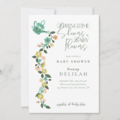 Invitation Bébé printemps en fleur Baby shower de Pâques (Devant)