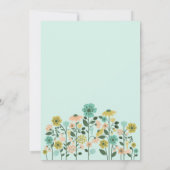 Invitation Bébé printemps en fleur Baby shower de Pâques (Dos)