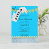 Invitation Bébé Q Bar-B-Q Douche, Cute (Debout devant)