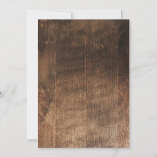 Invitation BÉBÉ-Q Rustique Tournesol Plaid Bois (Dos)