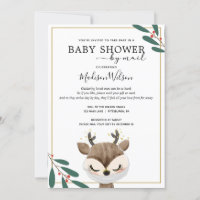 Bébé Reindeer avec Baby shower Masque par courrier
