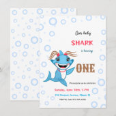 Invitation Bébé requin (Devant / Derrière)