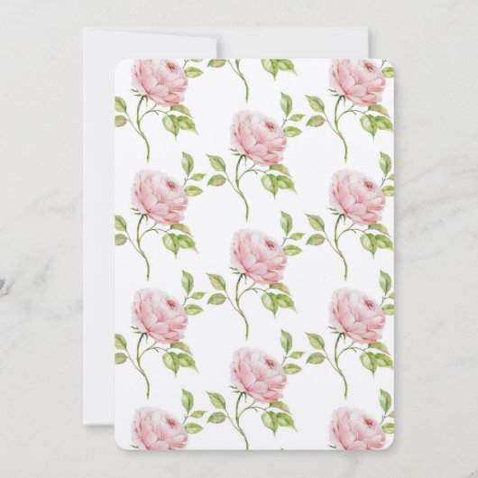 Invitation Bébé rose (Dos)