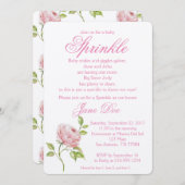 Invitation Bébé rose (Devant / Derrière)