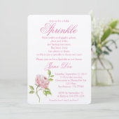 Invitation Bébé rose (Debout devant)