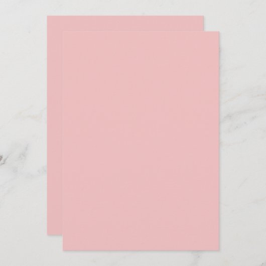 Invitation Bébé rose (Devant / Derrière)