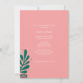 Invitation Bébé rose à bord Baby shower Twins (Dos)