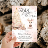 Invitation Bébé rose Bébé cerf il fait froid dehors Baby show