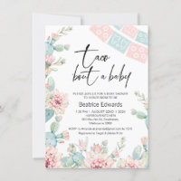 Bébé rose bleu Taco Bout Un Baby shower bébé