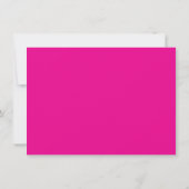 Invitation Bébé rose chaud simple | Douche à fleurs Magenta (Dos)