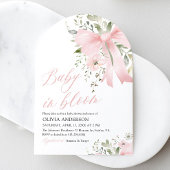 Invitation Bébé rose en fleur Baby shower floral fille