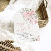 Invitation Bébé rose en fleur Baby shower floral fille