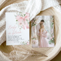 Bébé rose en fleur Baby shower floral fille