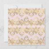 INVITATION BÉBÉ ROSE ET OR STUNNING MOTIF BABY SHOWER (Dos)