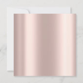 Invitation bébé rose gold (Dos)
