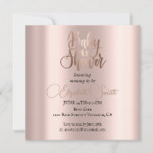 Invitation bébé rose gold (Devant)