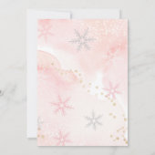 Invitation Bébé rose Il fait froid dehors Baby shower (Dos)