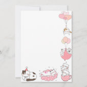 Invitation bébé rose kitty anniversaire (Dos)
