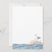 Invitation Bébé rose nautique sur le Baby shower de bord (Dos)