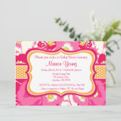 Invitation Bébé rose ou douche nuptiale (Debout devant)