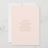 Invitation Bébé rose pâle en fleur Baby shower fille (Dos)