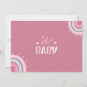 Invitation Bébé rose pâle fille Onederful 1st Birthday Photo (Dos)