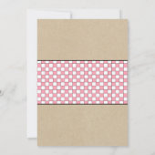 Invitation Bébé rose Q Sprinkel, Baby shower barbecue, fille  (Dos)