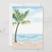 Invitation Bébé rose rétro à bord Baby shower Surf (Dos)