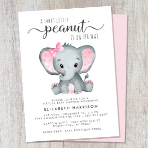 Invitation Bébé rose virtuel bébé fille douche
