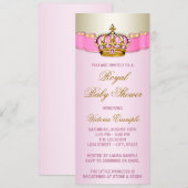 Invitation Bébé Royal Fête Prénatale (Devant / Derrière)