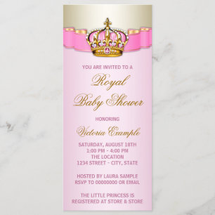 Invitation Bébé Royal Fête Prénatale