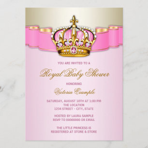 Invitation Bébé Royal Fête Prénatale