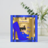 Invitation Bébé royal Prince Shower Mignon Garçon Chaussure B (Debout devant)