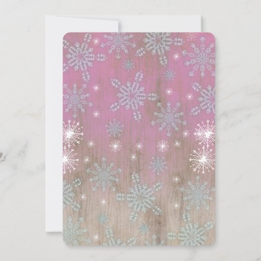 Invitation Bébé rustique Il fait froid à l'extérieur Invitati (Dos)