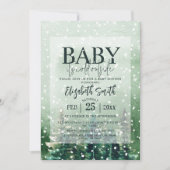 Invitation Bébé rustique Il fait froid dehors Baby shower (Devant)